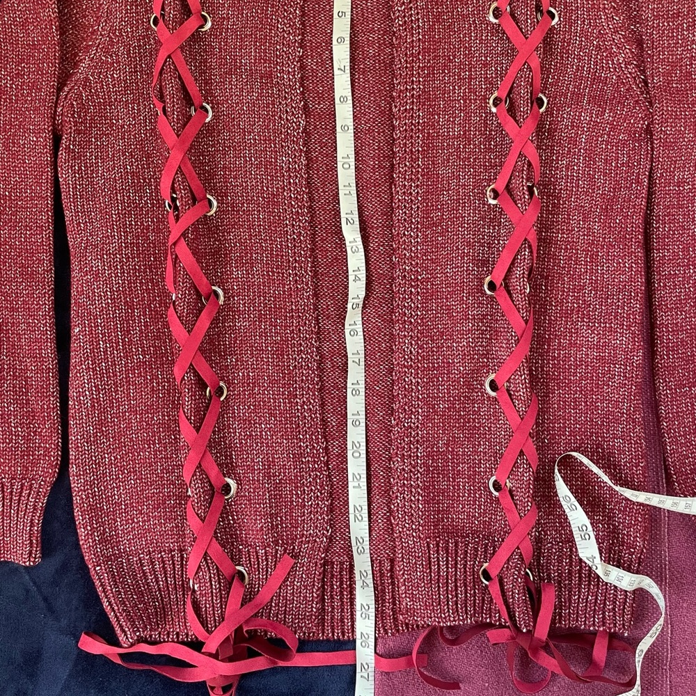 Ruby Ruche-Tie Cardigan Sweater - Picture 11 of 17